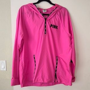 PINK- Hot pink windbreaker - size M/L